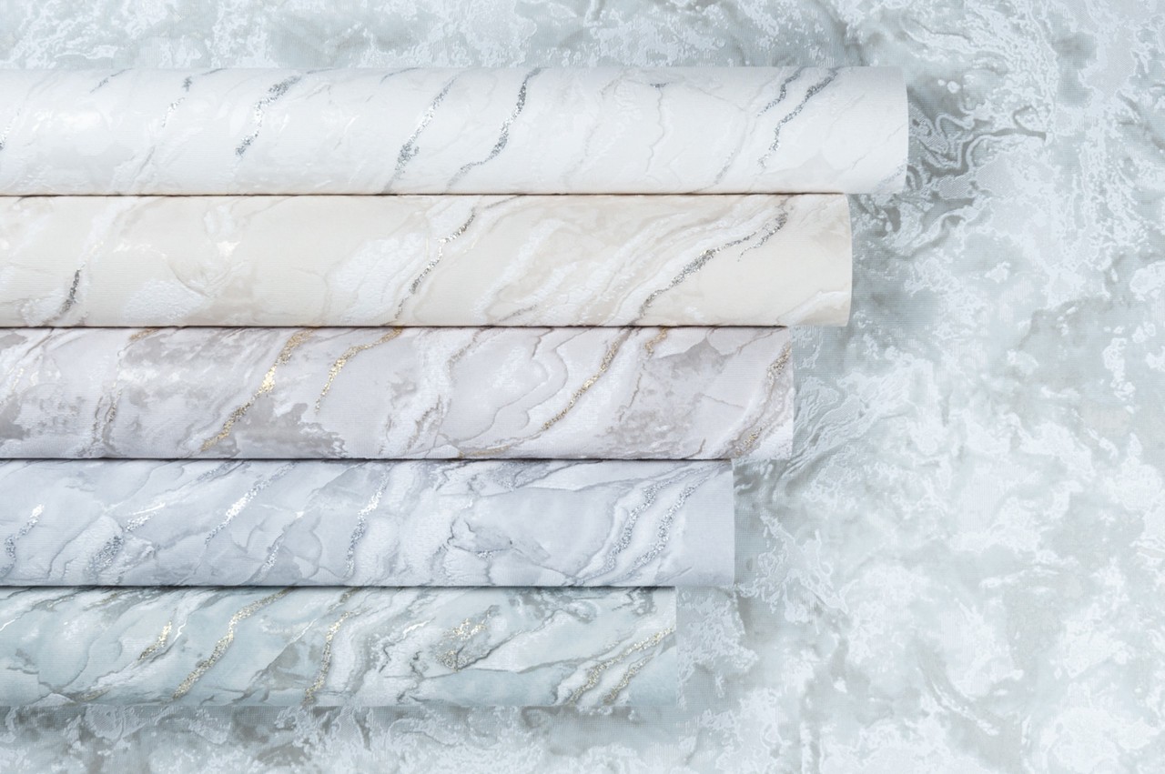 Vinyl Foam wallpaper on non-woven base Vinil Lagoona DHL-1651/3 Cold-Beige (1,06С…10,05 m)