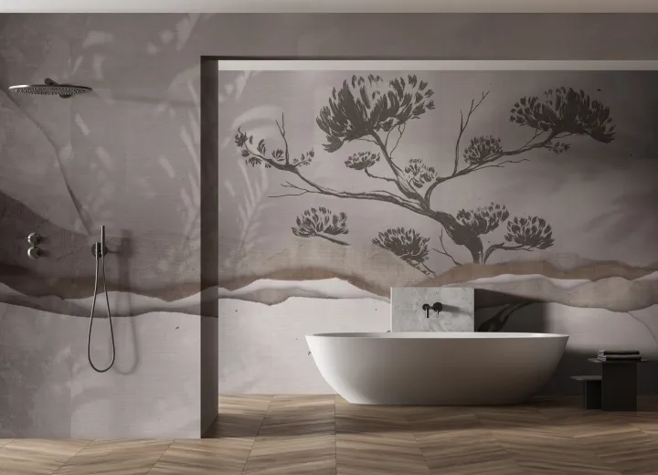 Bonsai Wallpaper – Elegant Japanese Minimalist Design for Your Interior
